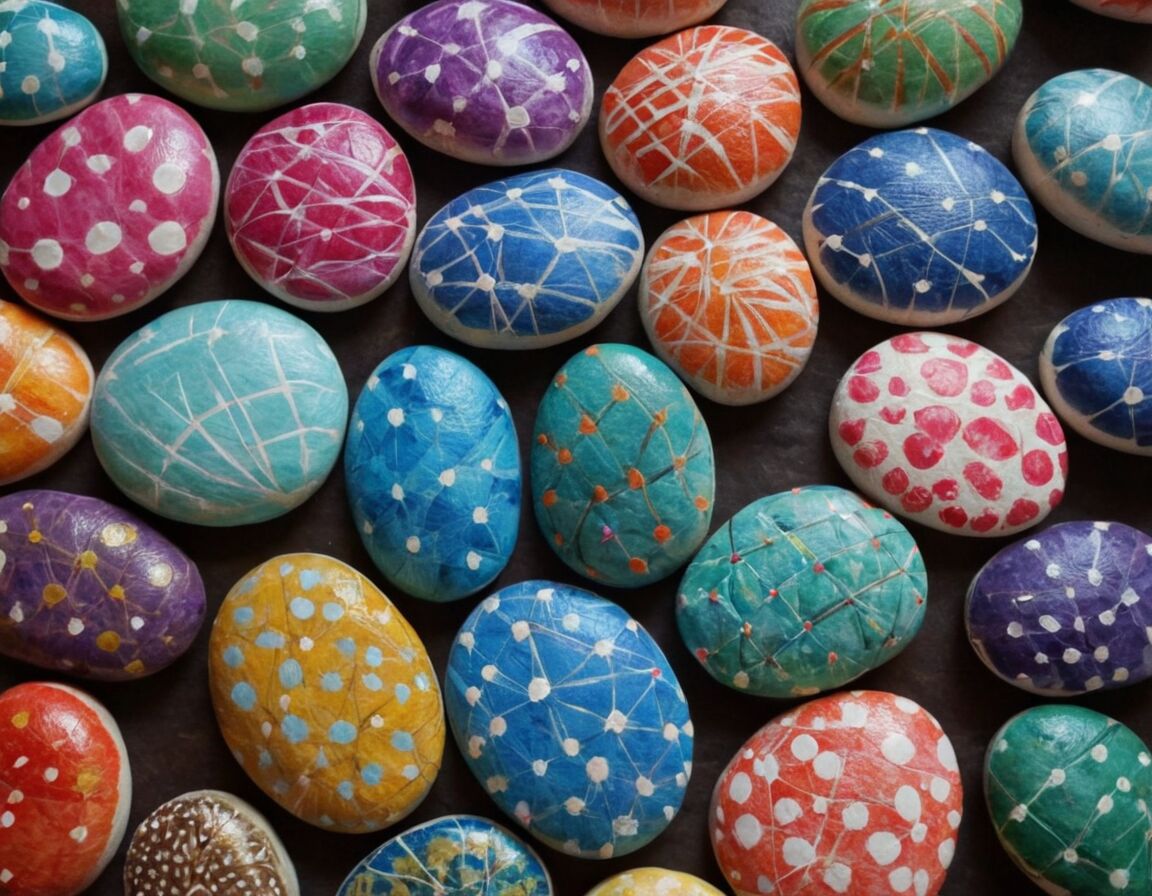 Muster und Designs mit Wattestäbchen oder Zahnstocher kreieren - Steine bemalen für Anfänger: Kreative Ideen und Techniken für den perfekten Einstieg
