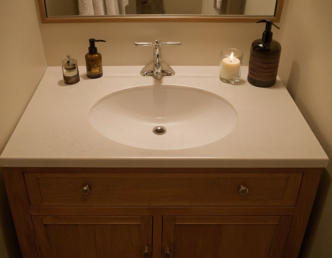 Farbwahl: Lichtes Design für Raumvergrößerung - Gäste-WC Waschbecken mit Unterschrank: Stilvolle Lösungen für kleine Räume