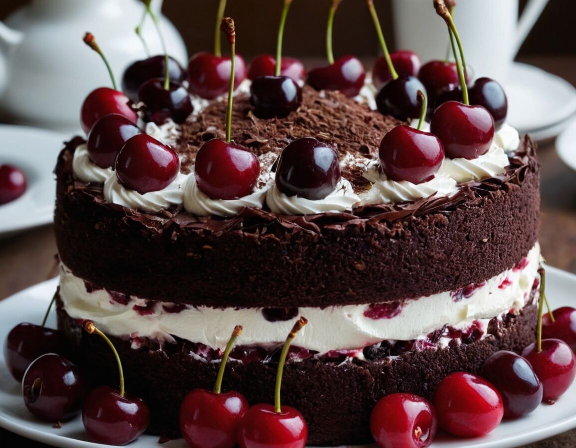 Torte schichten, mit Kirschen und Creme füllen - Schwarzwälder Kirschtorte: Omas Rezept für den perfekten Genuss