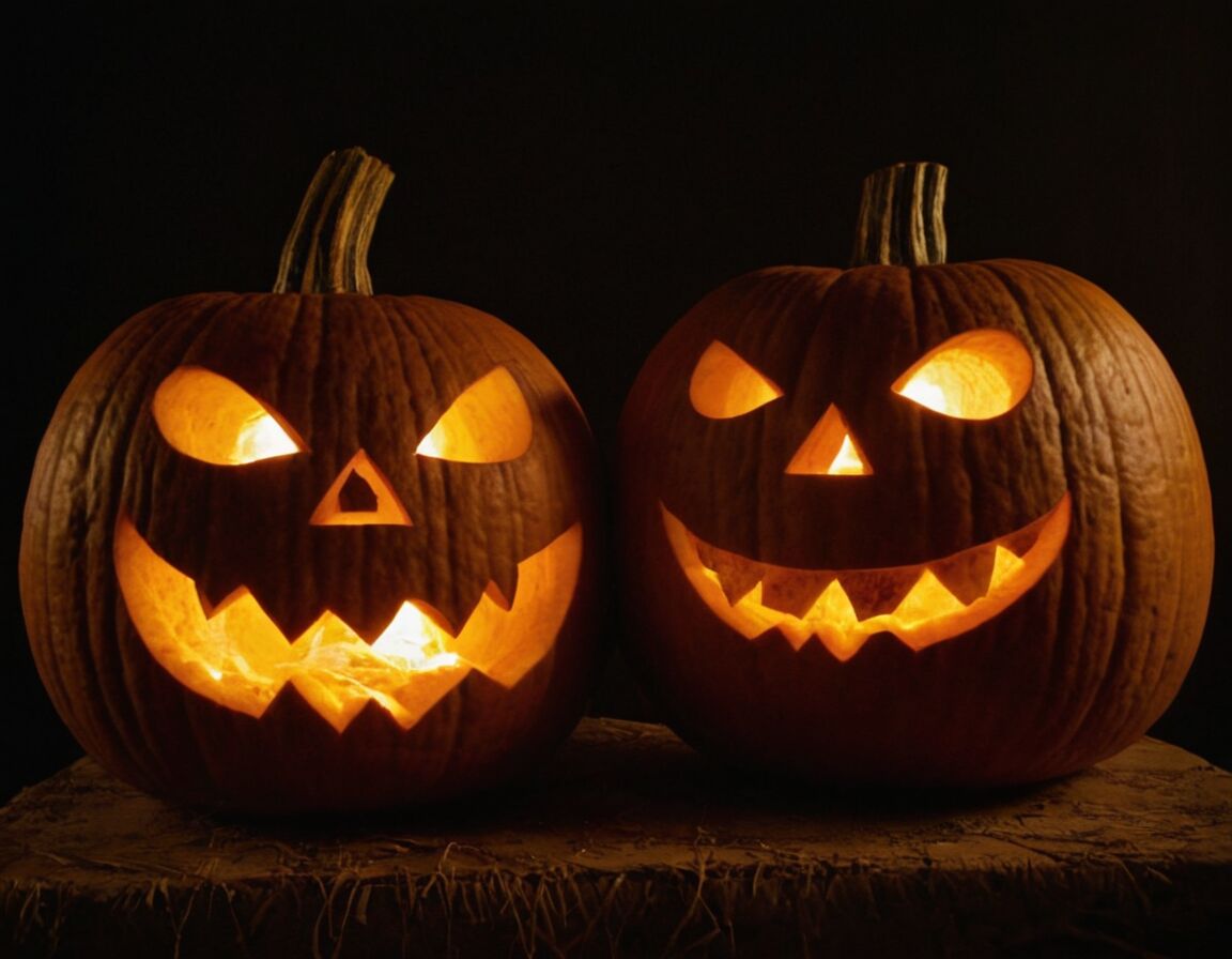 Kreative Muster mit mehreren Kürbissen kombinieren - Gruselige Kürbis schnitzen Ideen für ein unvergessliches Halloween