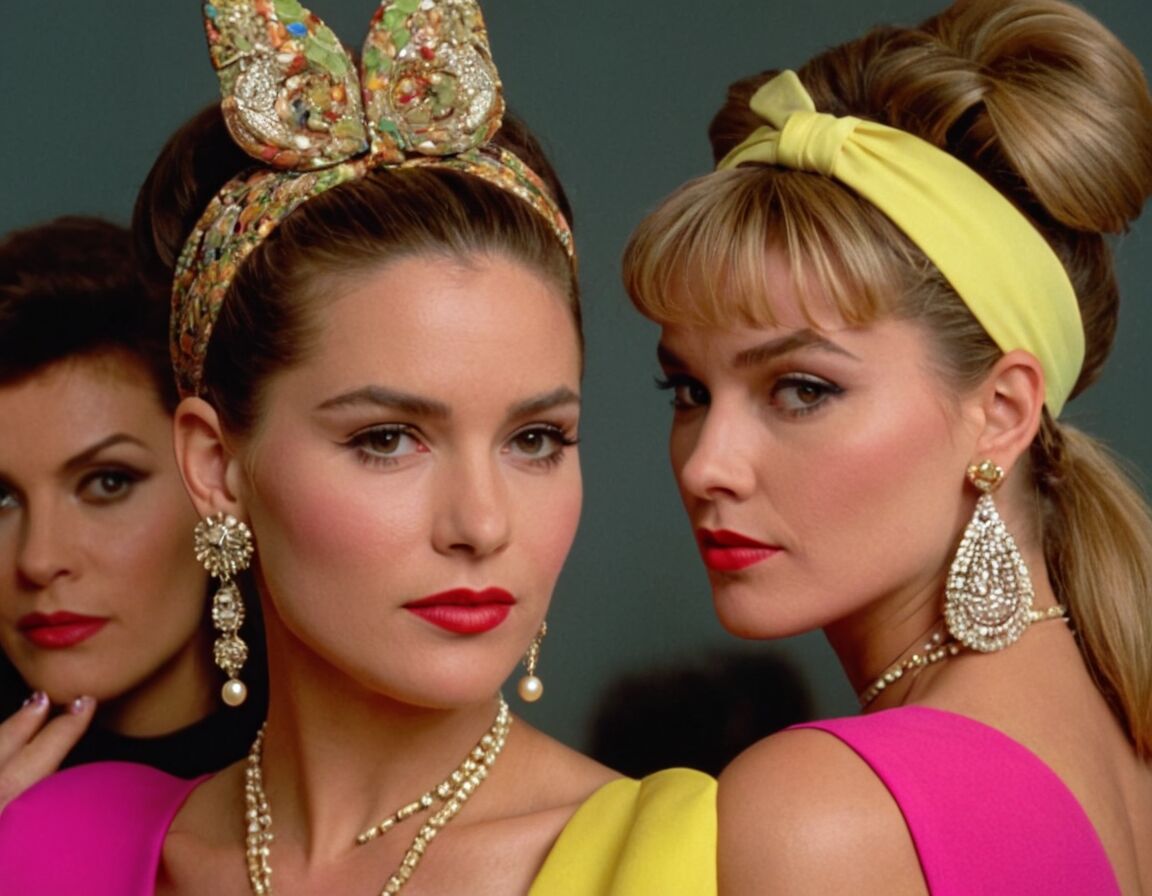 Accessoires: große Statement-Ohrringe und Stirnbänder - 80er Jahre Mode für Damen: Die Rückkehr der Original-Trends und wie man sie heute trägt