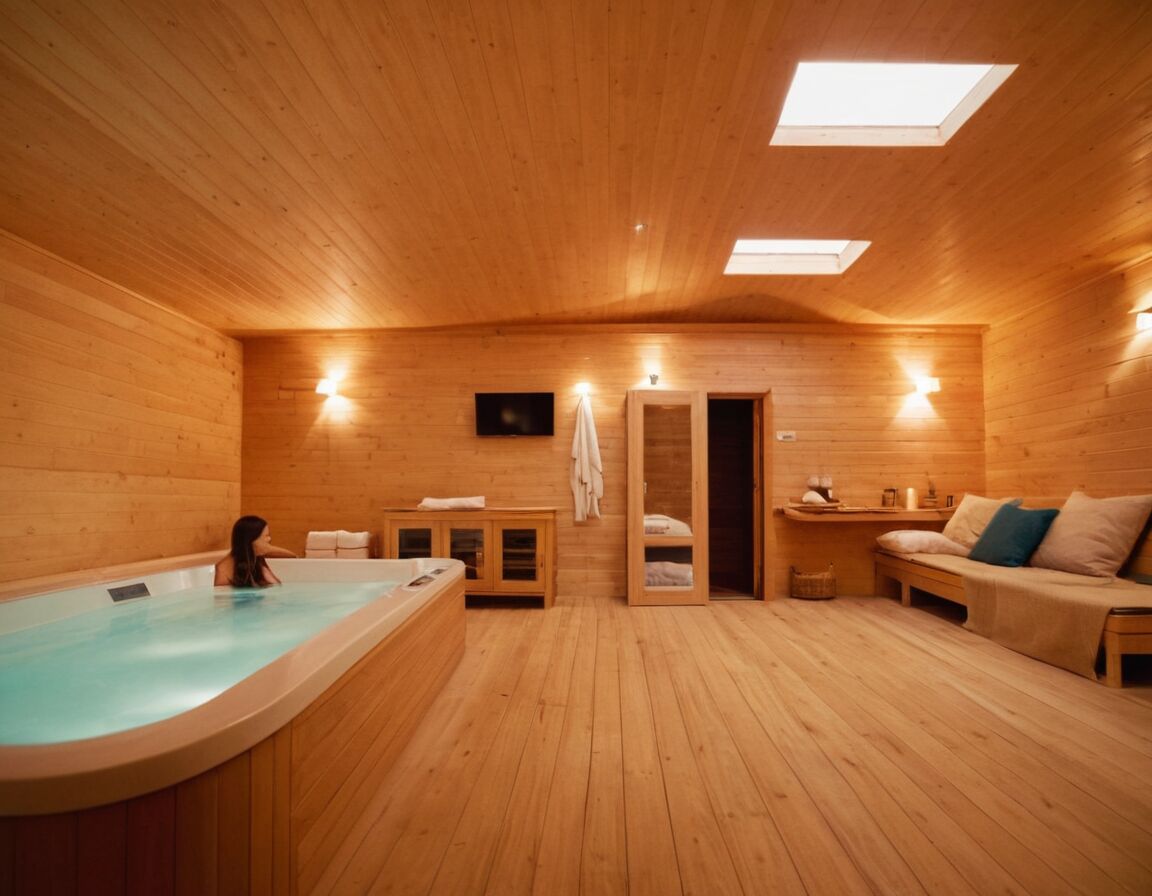 Komfortable Schlafzimmer für erholsamen Schlaf - Traumhafte Auszeit: Ferienhaus mit Sauna und Whirlpool für unvergessliche Entspannung
