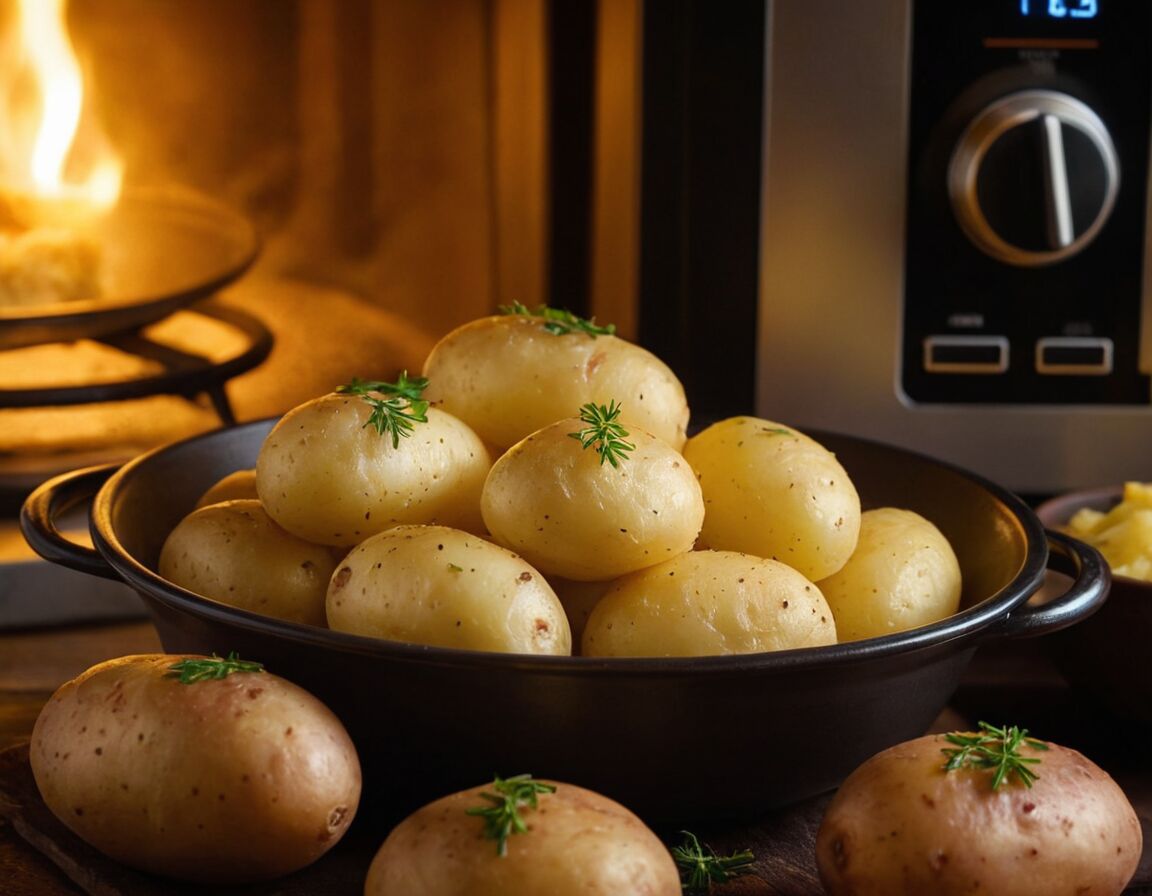 Kartoffeln probieren, bei Bedarf länger garen - Kartoffeln in der Mikrowelle: Schnelle Zubereitungstipps für perfekte Beilagen