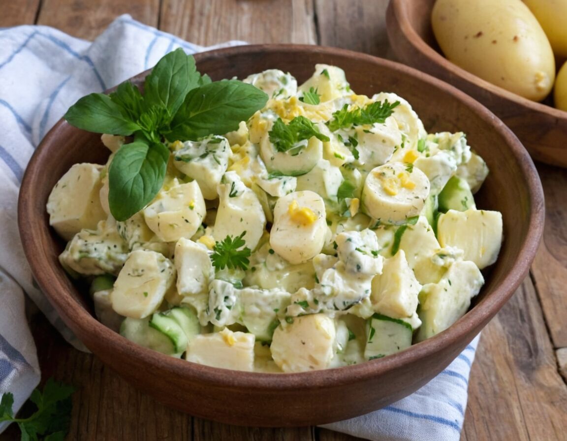 Kartoffelsalat mit Gurken und Senfdressing - Schnelle und einfache Kartoffelrezepte für jeden Tag