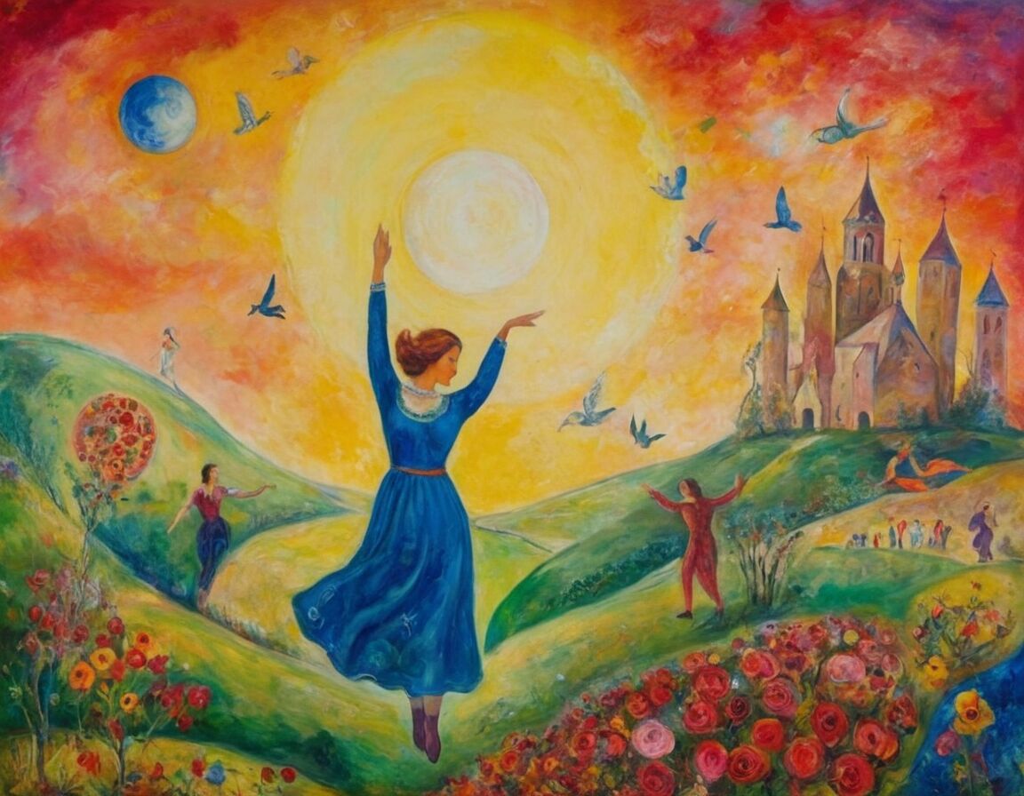 Verwendung von Symbolik und Farbgebung - Die faszinierende Welt der Kunstwerke von Marc Chagall: Ein Blick auf seine bedeutendsten Werke und deren Einfluss